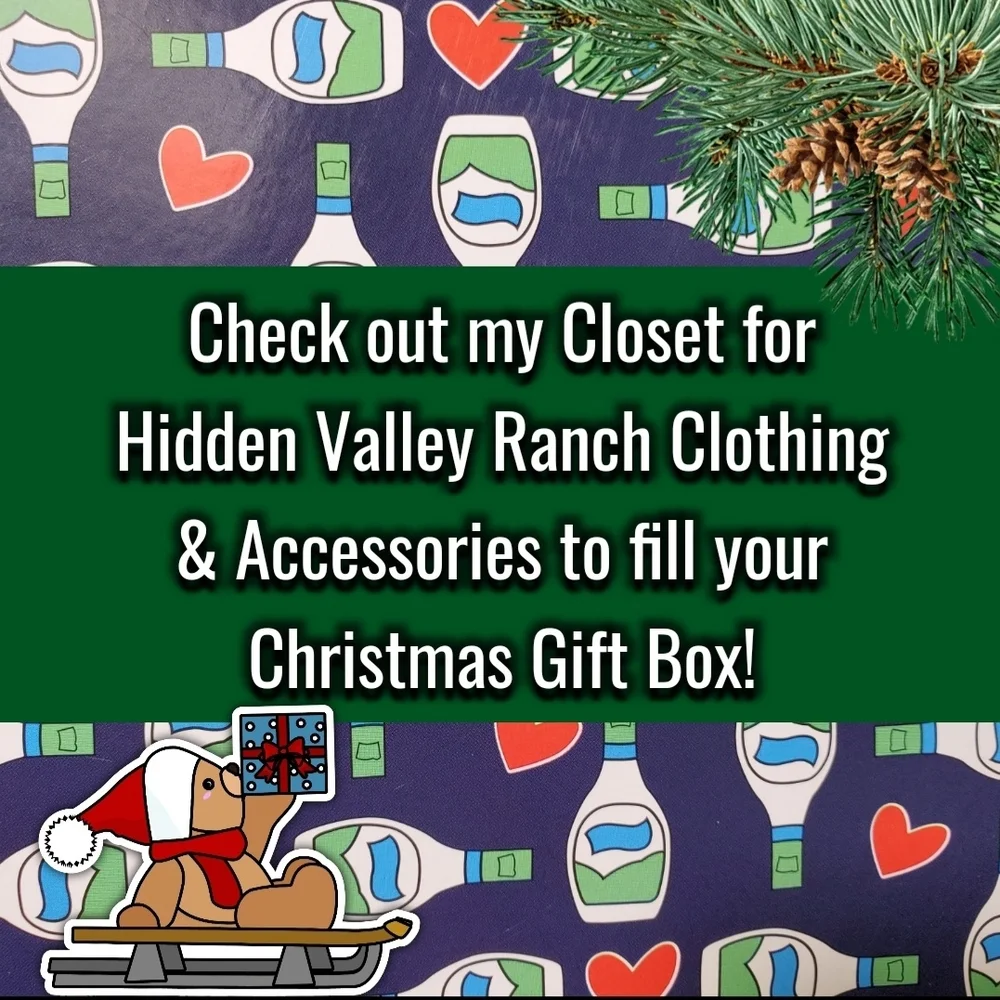 Hidden Valley Ranch Festive Christmas Holiday Bows Gift Box Gift Wrap